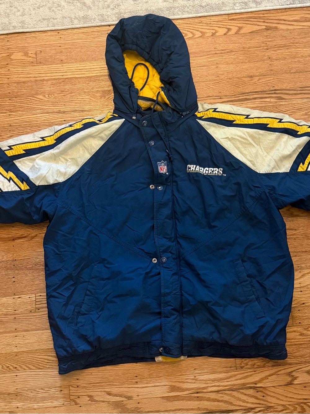Vintage STARTER Chargers NFL Pro Line Hooded Jacket